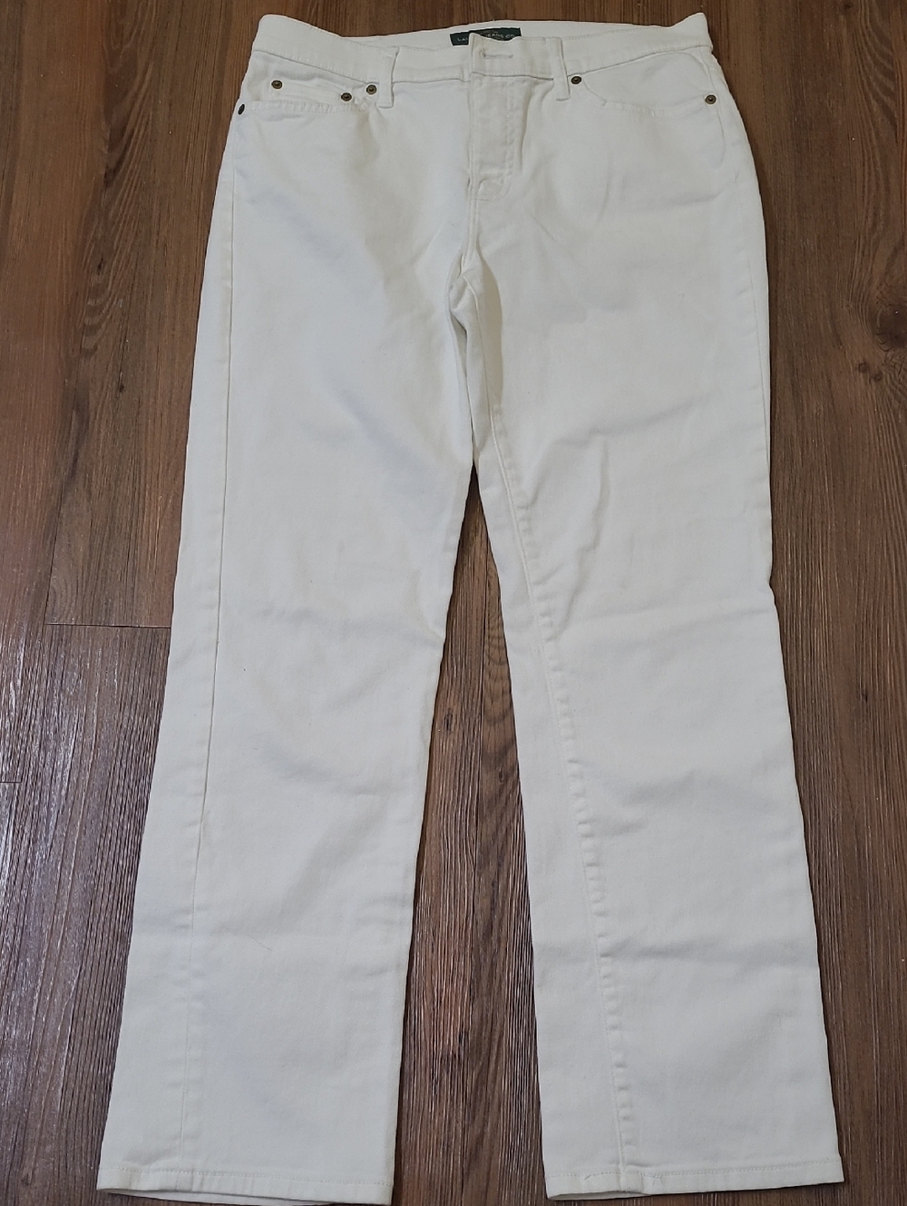 Polo by Ralph Lauren Off-White Straight-Leg Jeans